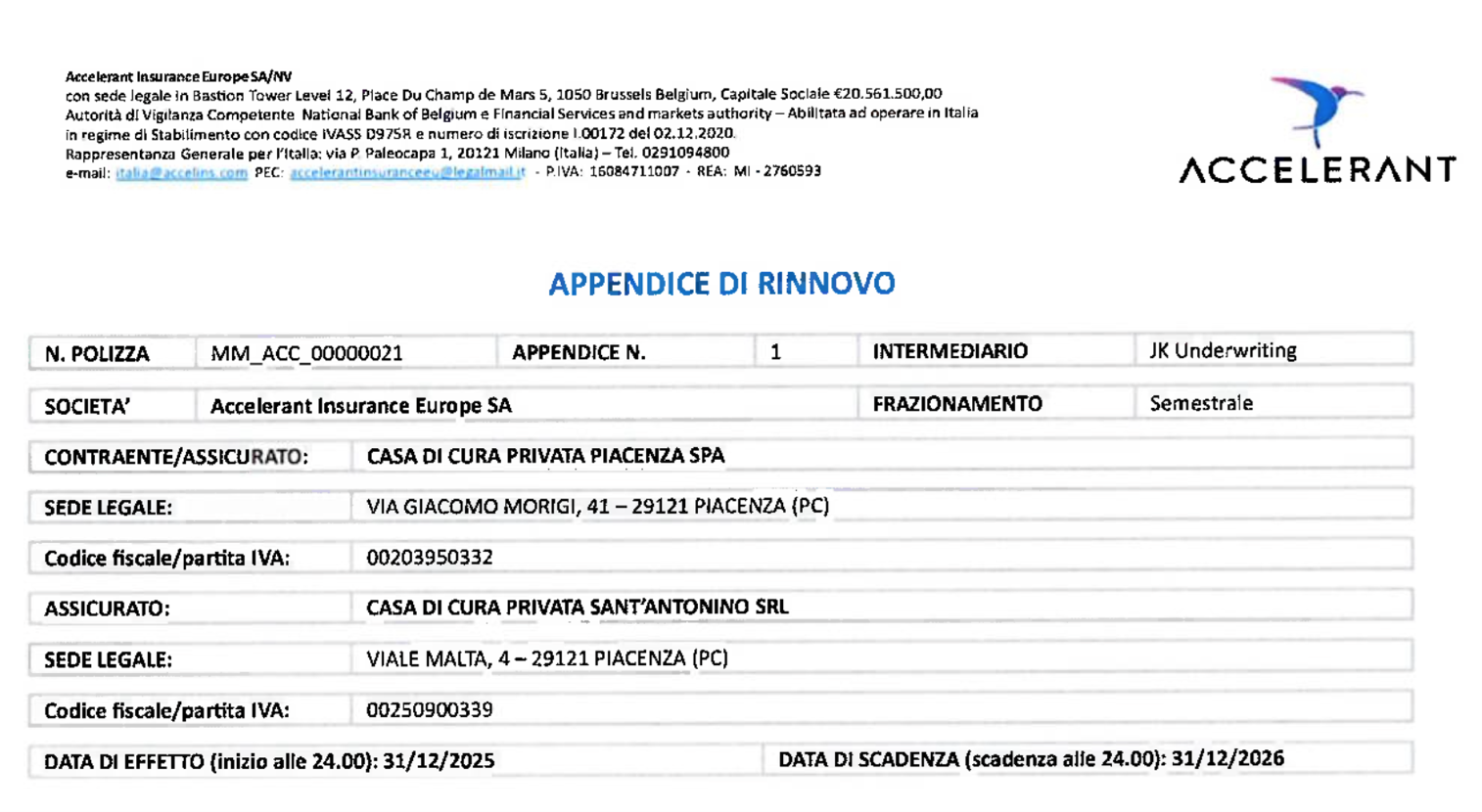Relazione Eventi Avversi 2025 CDCSA